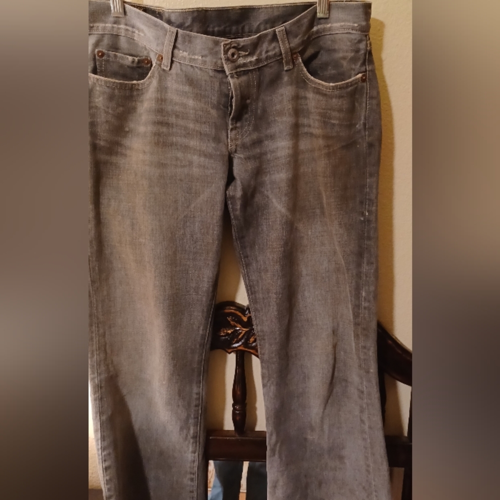 Distressed vintage jeans